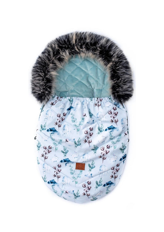 Faux fur universal pram footmuff